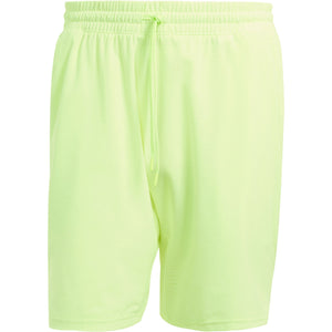 Limoengroene Adidas Ergo short voor heren, plat vooraanzicht met trekkoord
