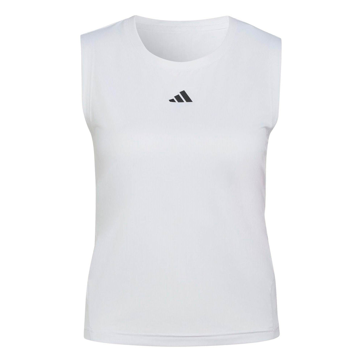 Adidas Match tanktop voor dames in wit met logo, plat vooraanzicht