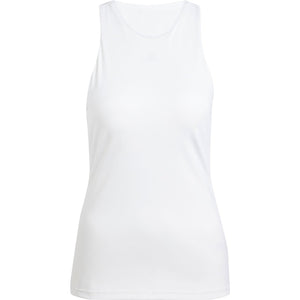 Witte Adidas Match tanktop plat gefotografeerd zonder model