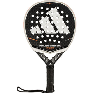 Adidas Metalbone Carbon Ctrl 3.5 padelracket met gebroken wit frame en zwart slagvlak, vooraanzicht