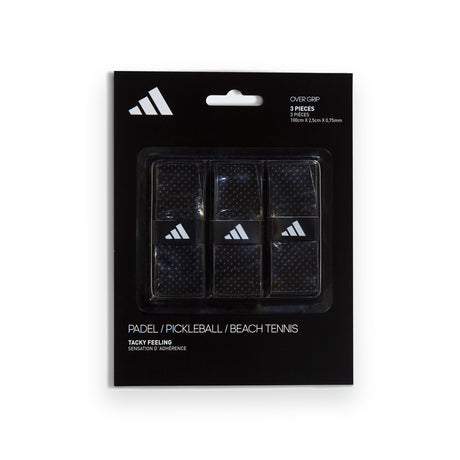 Adidas Overgrip Black 3 Pack, verpakking met drie overgrips