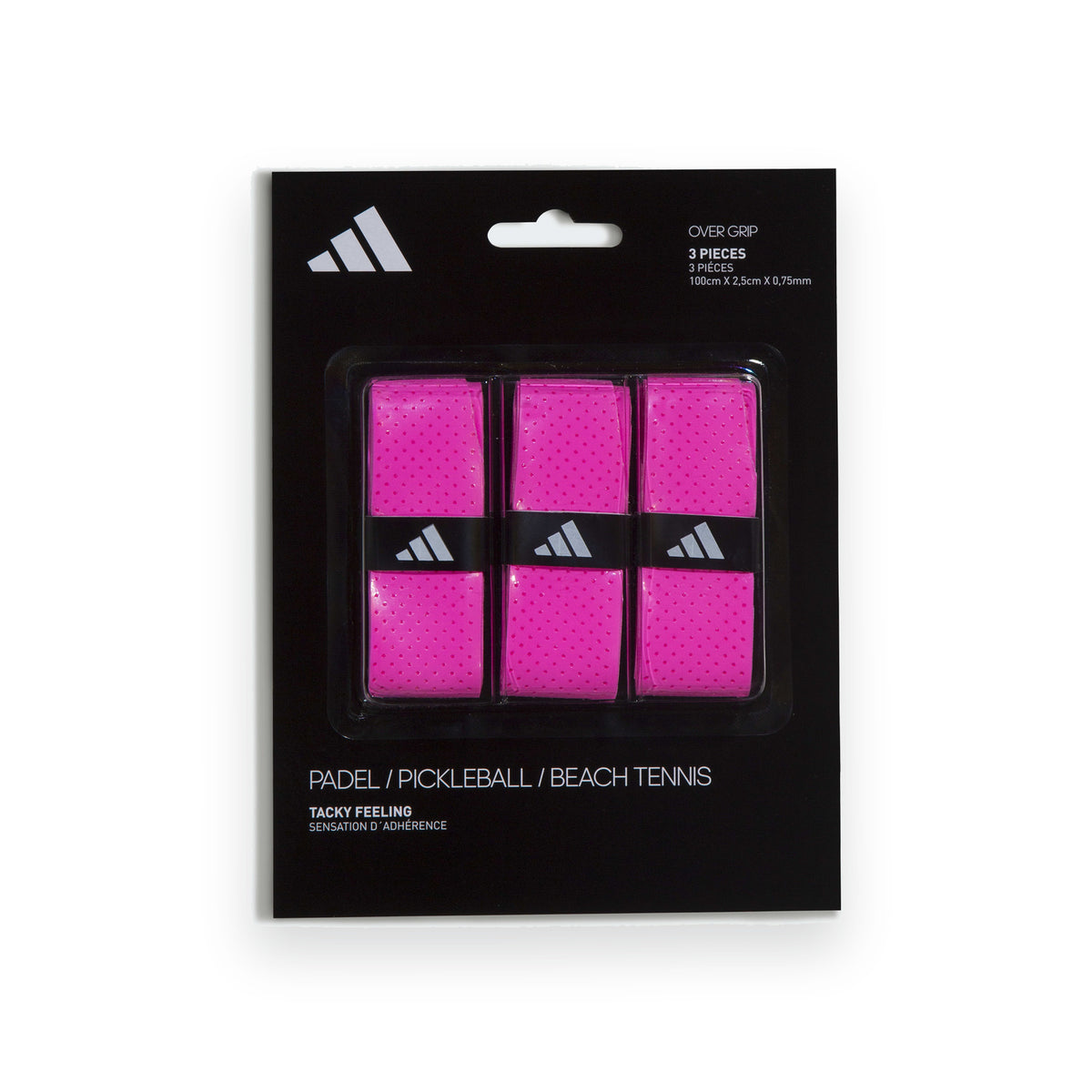 Adidas Overgrip Pink 3 Pack, verpakking met drie overgrips
