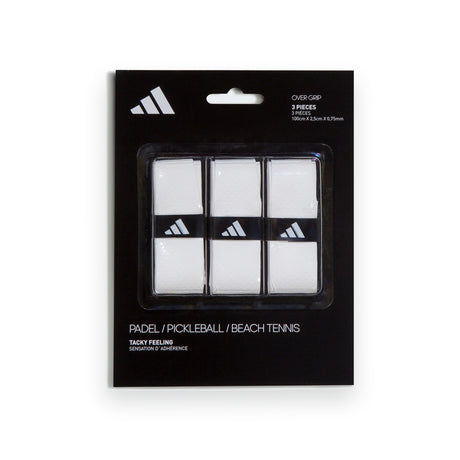 Adidas Overgrip White 3 Pack, verpakking met drie overgrips