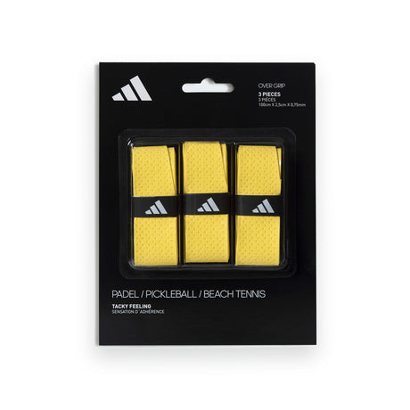 Adidas Overgrip Yellow 3 Pack, verpakking met drie overgrips