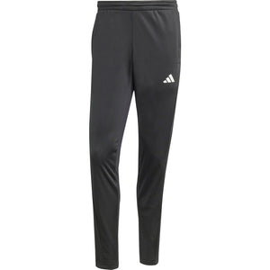 Productfoto van de zwarte Adidas 3-Stripes gebreide broek met smalle pijpen
