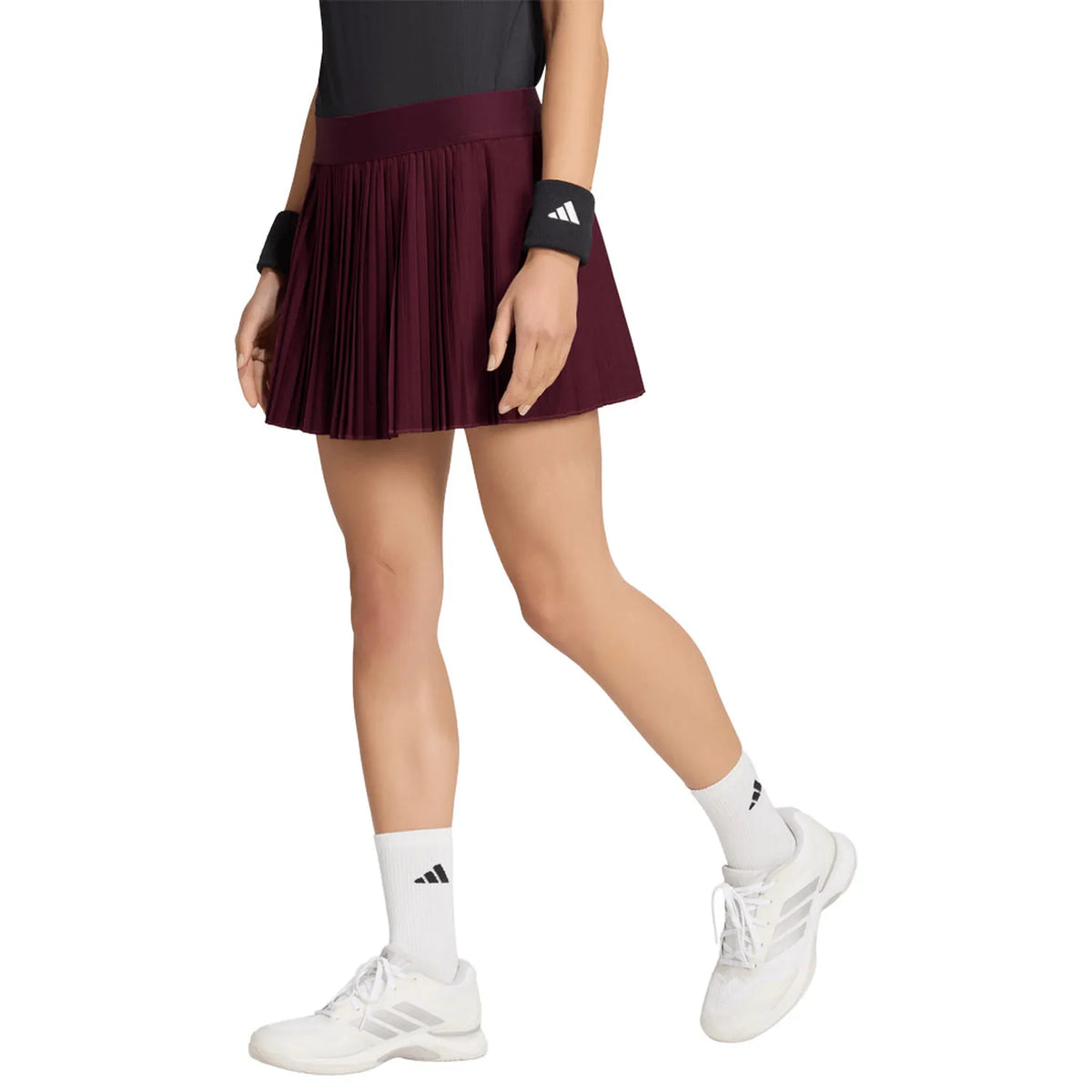 Adidas Skirt Club Pleated Maroon voorkant