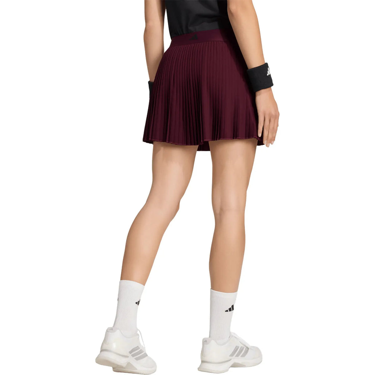 Adidas Skirt Club Pleated Maroon achterkant