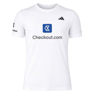 Adidas Ale Galan wedstrijdshirt in wit met sponsorlogo op de borst