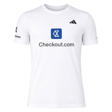 Adidas Ale Galan wedstrijdshirt in wit met sponsorlogo op de borst