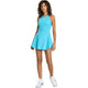 Adidas Y-Dress tennisjurk voor dames in turquoise, gedragen vooraanzicht