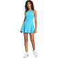 Adidas Y-Dress tennisjurk voor dames in turquoise, gedragen vooraanzicht
