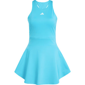 Turquoise Adidas Y-Dress jurk voor dames, plat vooraanzicht met racerback