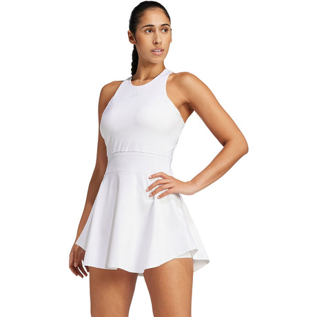 Adidas Y-Dress tennisjurk voor dames in wit, gedragen vooraanzicht