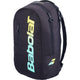 Zwarte Babolat Backpack Court Lite met geel-groen logo, schuin vooraanzicht.