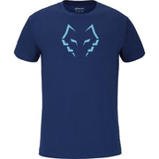 Donkerblauw Babolat Cotton T-shirt Lebron Estate Blue met lichtblauwe stierkop-opdruk op de borst