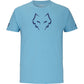 Lichtblauw Babolat Cotton T-shirt Lebron met donkerblauwe stierkop-opdruk op de borst