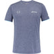 Grijsblauw gemeleerd Babolat Crew Neck T-shirt Lebron met lichtblauwe mouwboorden