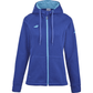 Blauw Babolat Exercise Hood Jacket voor dames met lichtblauwe capuchonvoering en rits