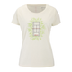 Babolat Exercise T-shirt voor dames in gebroken wit met baanprint