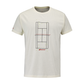 Babolat Exercise T-shirt in gebroken wit met tennisbaanprint, vooraanzicht