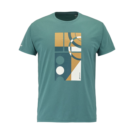 Babolat Exercise T-shirt voor heren in groen met grafische print