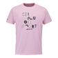 Babolat Exercise T-shirt in roze met tekstprint, plat vooraanzicht