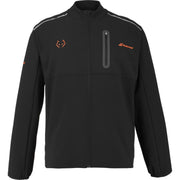 Zwart Babolat Jacket Lebron 2026 met oranje accenten, borstrits en reflecterende strepen