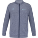 Donkerblauw gemeleerd Babolat Jacket Lebron met rits, opstaande kraag en steekzakken