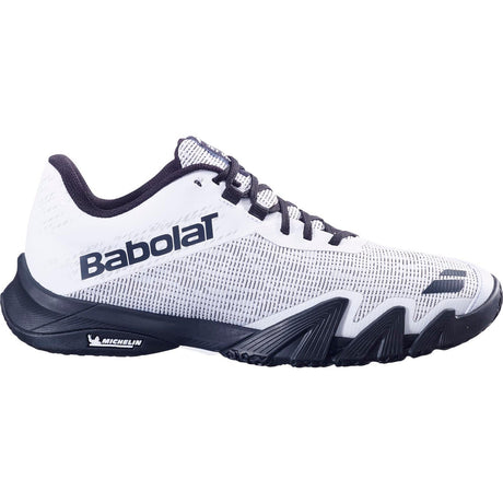 Babolat Jet Viva in wit met donkerblauw, zijaanzicht buitenkant