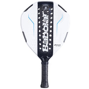 Babolat Lamborghini padelracket in wit met zwart carbon, vooraanzicht