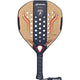Babolat Lamborghini padelracket in goudbrons met zwart, vooraanzicht met polsband