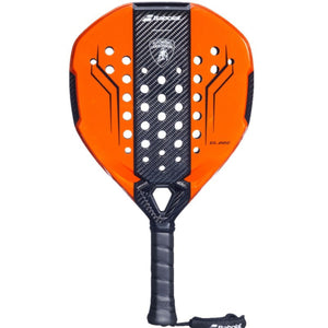 Babolat Lamborghini padelracket in oranje met zwart carbon, vooraanzicht