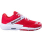 Babolat Movea 2 padelschoen in rood met witte tussenzool, zijaanzicht buitenkant