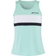 Mintgroene Babolat Padel Tank met witte en donkerblauwe band over de borst