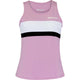 Roze Babolat Padel Tank met witte en zwarte contrastband over de borst, vooraanzicht