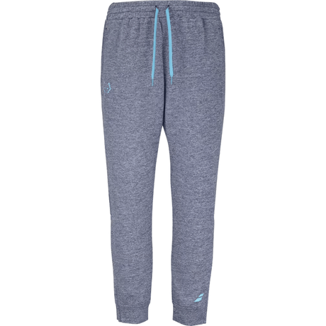 Donkerblauw gemeleerde Babolat Pant Lebron met lichtblauw trekkoord, vooraanzicht