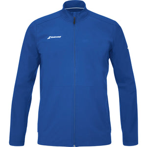 Blauw Babolat Play Jacket met volledige rits en wit Babolat-logo op de borst