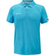 Turquoise Babolat Play Polo met knoopsluiting en witte biezen op de mouwboorden