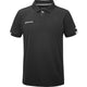 Zwarte Babolat Play Polo met knoopsluiting en witte biezen op de mouwboorden
