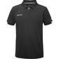 Zwarte Babolat Play Polo met knoopsluiting en witte biezen op de mouwboorden