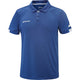 Blauwe Babolat Play Polo met knoopsluiting en witte biezen op de mouwboorden