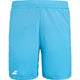 Turquoise Babolat Play short met wit logo op de pijp, plat vooraanzicht