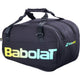 Zwarte Babolat Court S rackettas met logo in mintgroen en geel verloop