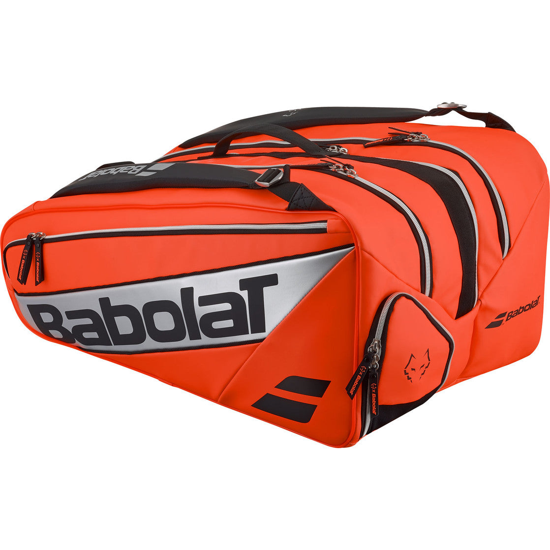 Oranje Babolat RH Pro padeltas met zwart Babolat logo op de zijkant