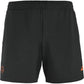 Zwarte Babolat Short Lebron 2026 met oranje stierkop en oranje logo op de pijpen