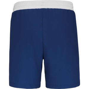 Achterzijde van de Babolat Short Lebron Estate Blue met witte elastische taille