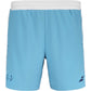 Lichtblauwe Babolat Short Lebron met witte tailleband en stierkop op de pijp