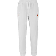 Witte Babolat Sweat Pant Lebron 2026 met oranje stierkop en logo op de heup