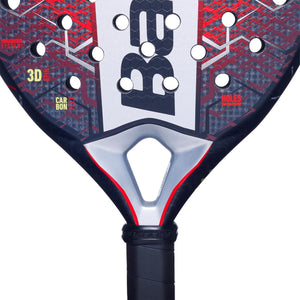 Detail van het hart van het Babolat Technical Veron 25 met zilveren brug en zwarte grip