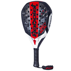 Babolat Technical Viper Soft 3.0 schuin vooraanzicht, diamantvorm in zwart, rood en wit